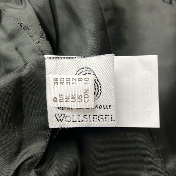 Louis Feraud Sz 8 Knit Wool Red Black Lined Front Button Jacket - Picture 8 of 10